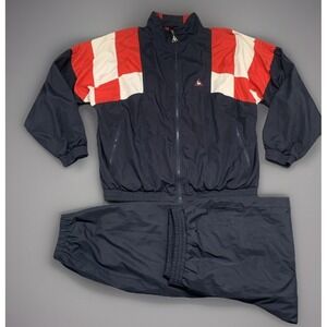 Vintage 90s Le Coq Sportif Warm Up Track Suit Red White Blue Mens XL